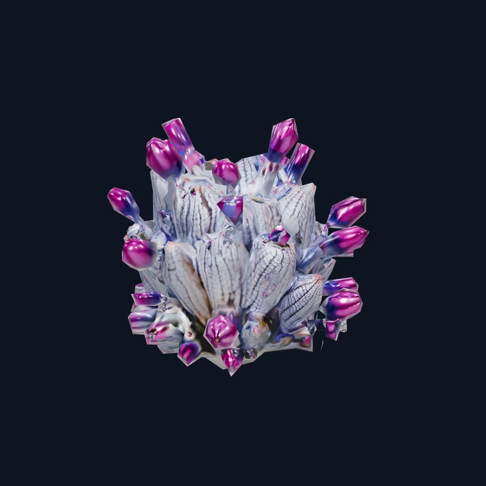 Purple Exotic Succulent model pack